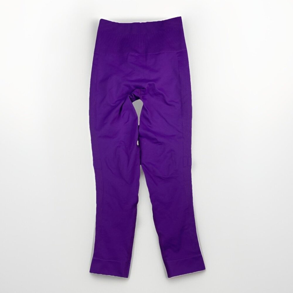 Lululemon Zone In Tight Leggings Violet Purple Seamless High Rise Read*